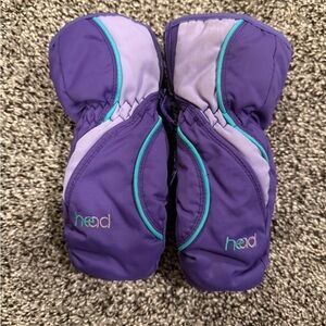 Head Kids' Purple and Teal Mittens